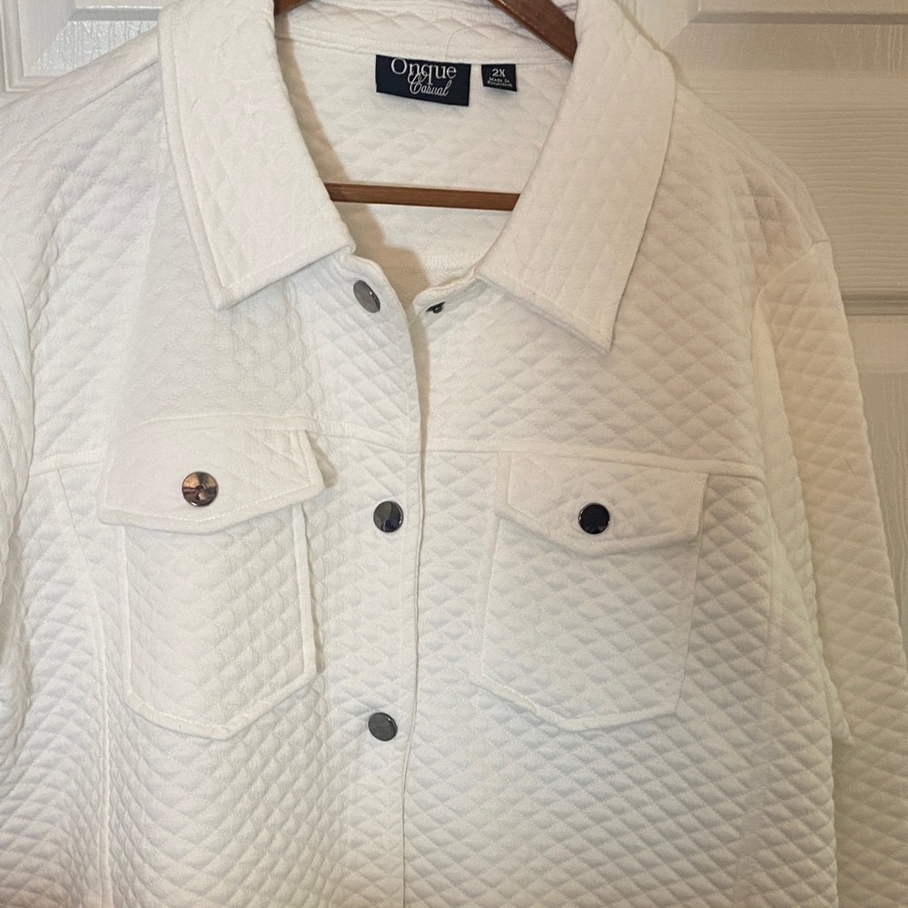 Vintage 2X  farm  quilted utility snap button-up Jacket pockets  field chore